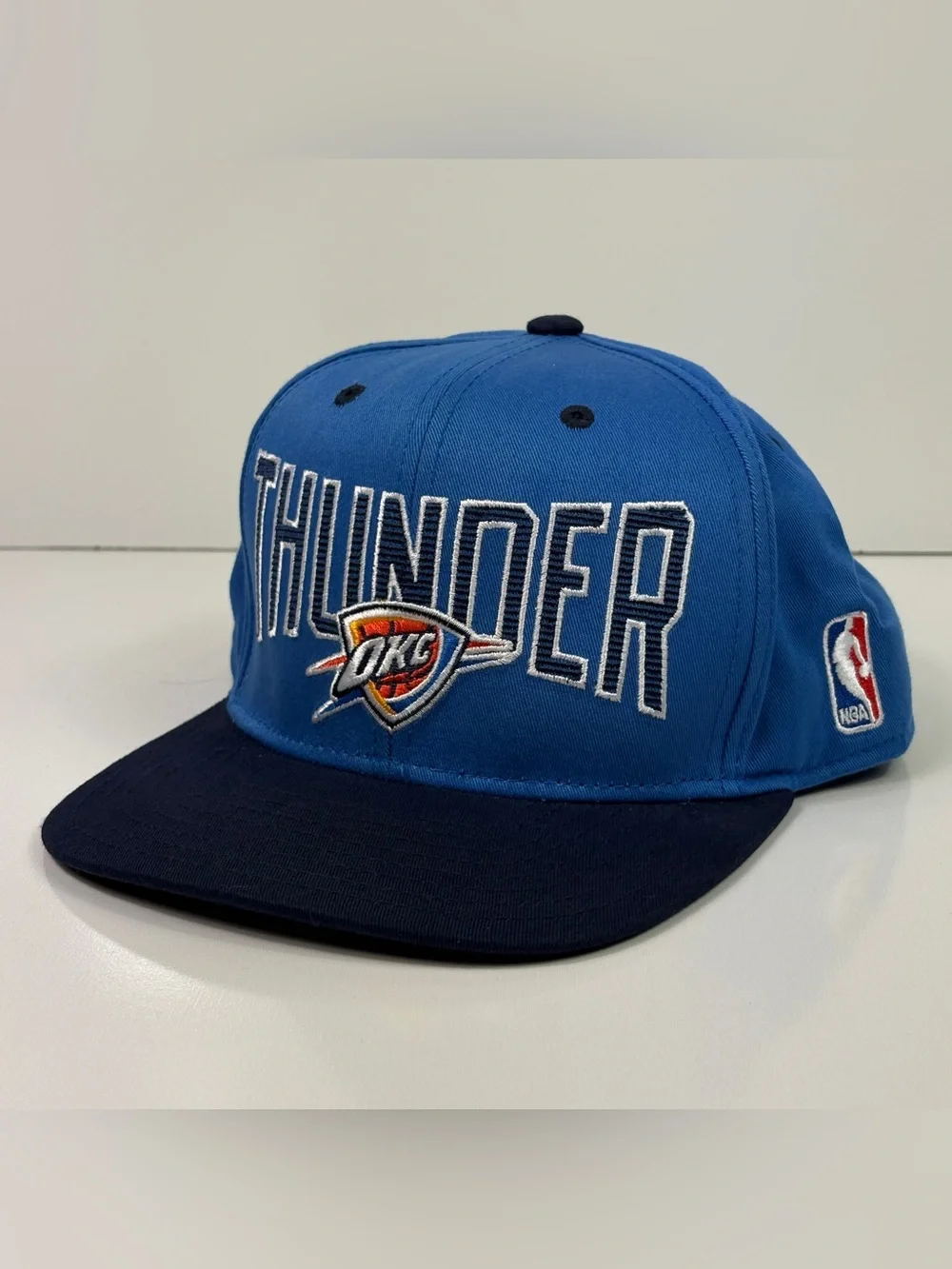 Adidas OKC Thunder Blue Hat Adjustable Oklahoma City Snapback Cap NBA